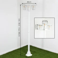 Reverbere Lalwori Blanc, 3 Lumieres
