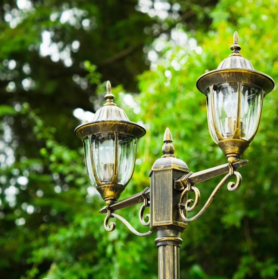 Reverbere Ribadeo Noir Dore, 2 Lumieres