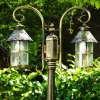 Reverbere Tolep Noir Dore, 2 Lumieres