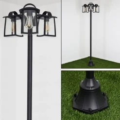 Reverbere Trosa Noir, 3 Lumieres