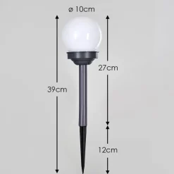 Set De 12 Lampes De Jardin Hakon Led Gris, 1 Lumiere