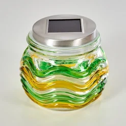 Set De 12 Lampes Solaires Raven Led Jaune, Vert, Orange, 1 Lumiere