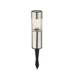 Set De Bornes Lumineuses Solaires Globo Led Acier Inoxydable, 4 Lumieres