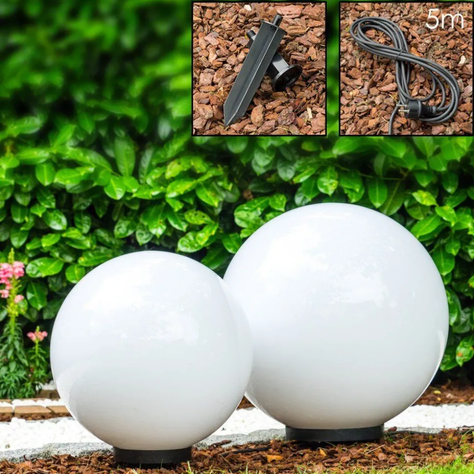 Set De Boules Lumineuses Miau Blanc, 2 Lumieres