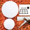 Set De Boules Lumineuses Solaires Led Acier Inoxydable, 2 Lumieres