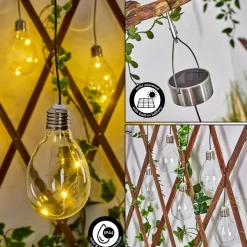 Set De Lampe Solairetiltil Led Acier Inoxydable, 5 Lumieres