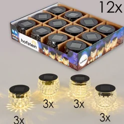 Set De Lampes Solaires Benson Led Noir, 1 Lumiere