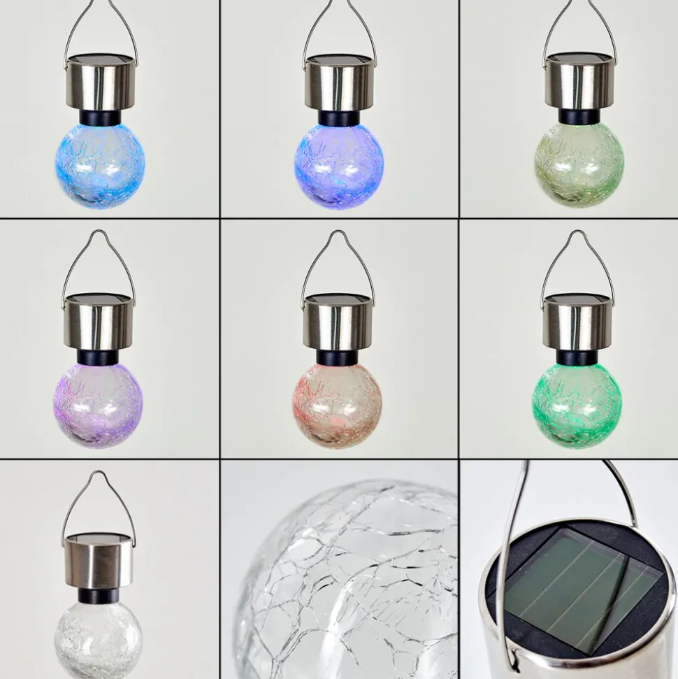 Set De Lampes Solaires Falco Led Argente, 1 Lumiere