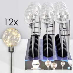 Set De Lampes Solaires Hilda Led Chrome, 20 Lumieres