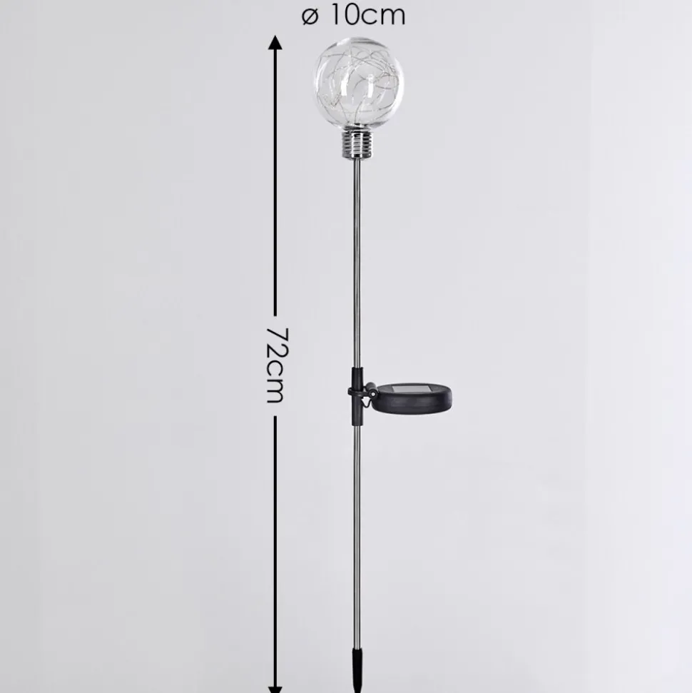 Set De Lampes Solaires Hilda Led Chrome, 20 Lumieres