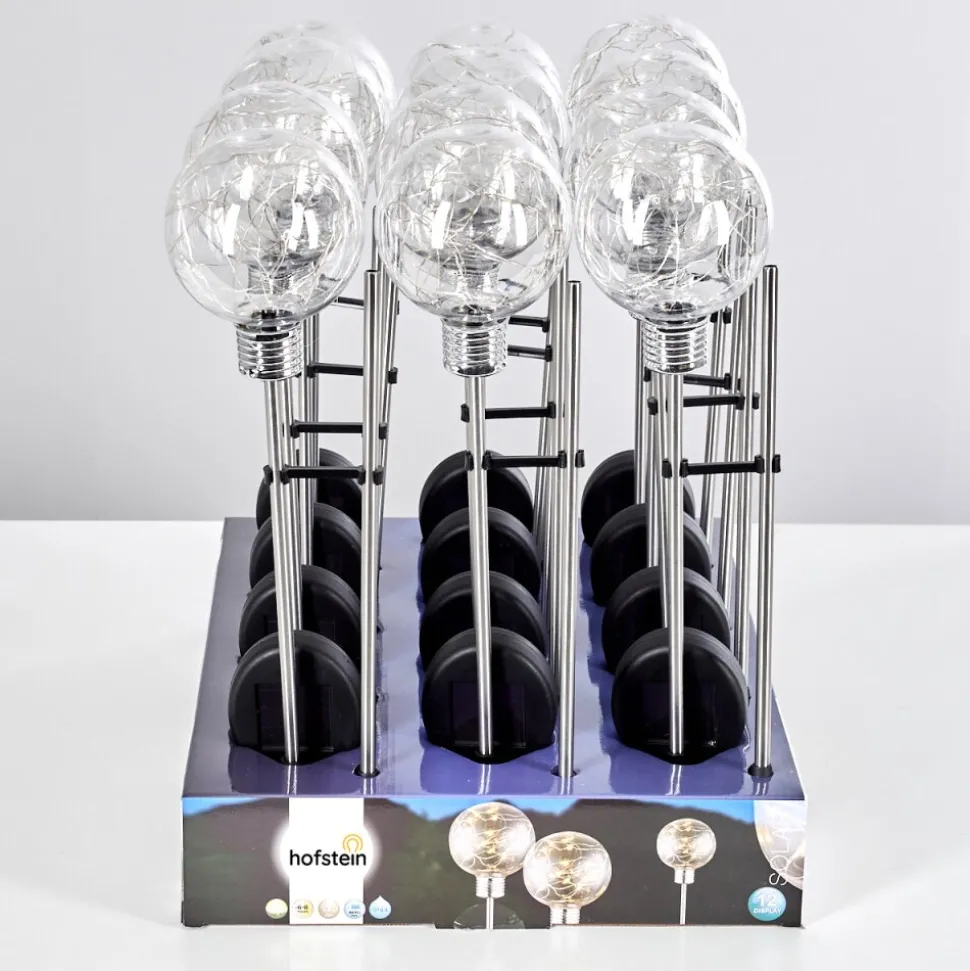 Set De Lampes Solaires Hilda Led Chrome, 20 Lumieres