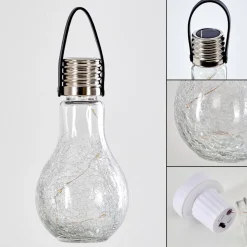 Set De Lampes Solaires Tian Led Argente, 1 Lumiere