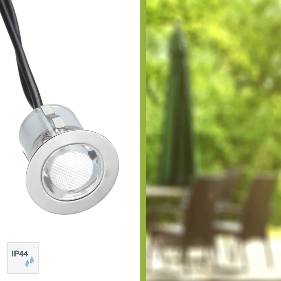 Set De Spots Encastrables Brilliant Cosa 30 Led Acier Inoxydable, 10 Lumieres