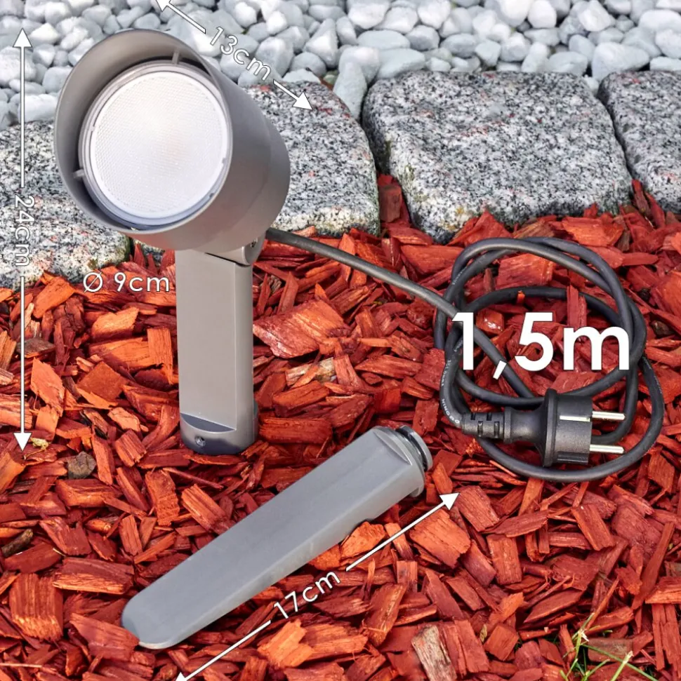 Spot De Jardin Apenrader Led Anthracite, 1 Lumiere