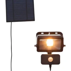 Spot De Jardin Eglo Villagrappa Led Noir, 1 Lumiere, Detecteur De Mouvement