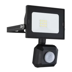 Spot De Jardin Globo Helga Led Noir, 1 Lumiere, Detecteur De Mouvement