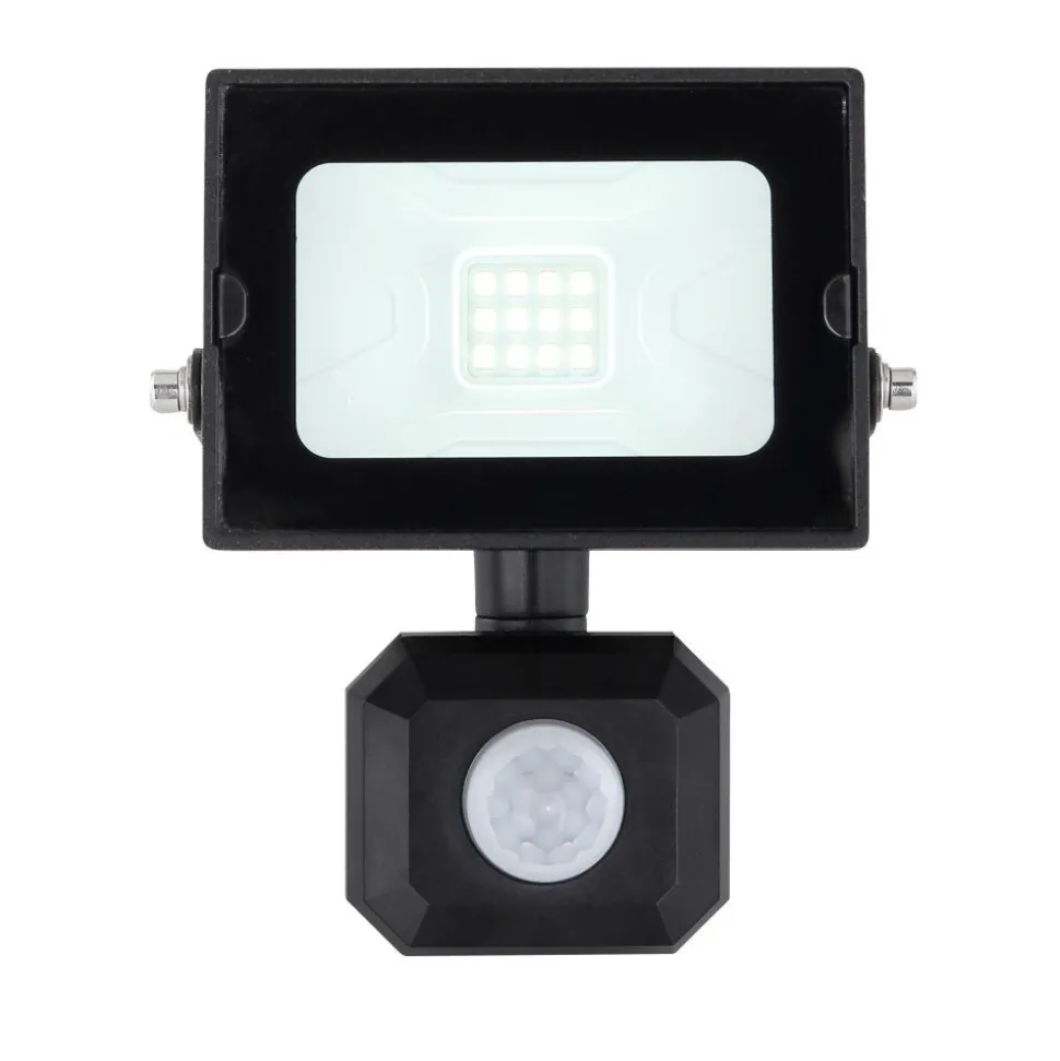 Spot De Jardin Globo Helga Led Noir, 1 Lumiere, Detecteur De Mouvement