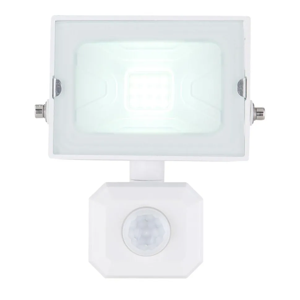 Spot De Jardin Globo Helga Led Blanc, 1 Lumiere, Detecteur De Mouvement