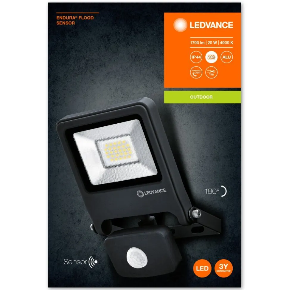 Spot De Jardin Ledvance Endura® Gris, 1 Lumiere, Detecteur De Mouvement