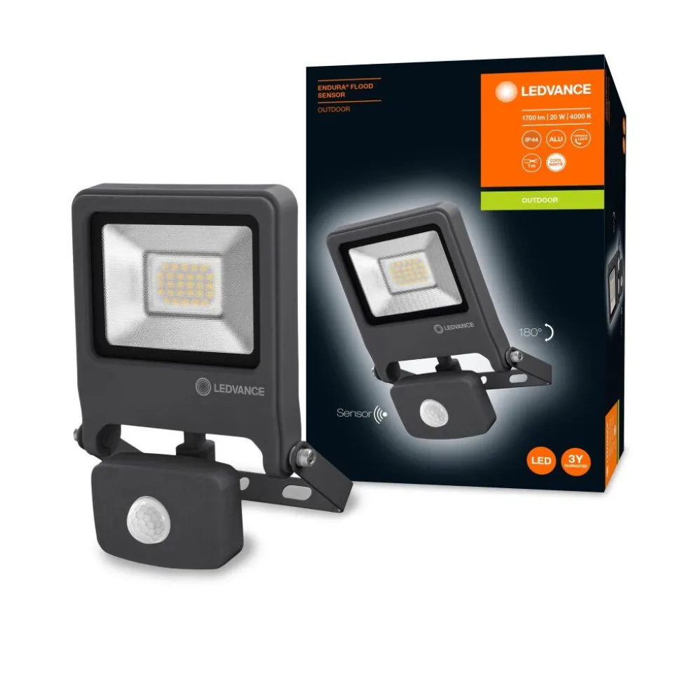Spot De Jardin Ledvance Endura® Gris, 1 Lumiere, Detecteur De Mouvement