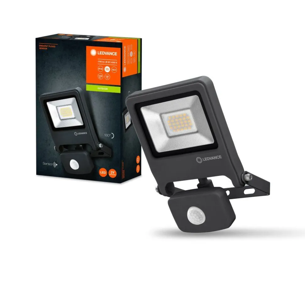 Spot De Jardin Ledvance Endura® Gris, 1 Lumiere, Detecteur De Mouvement
