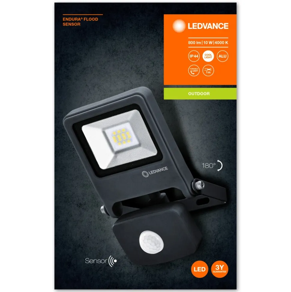 Spot De Jardin Ledvance Endura® Gris, 1 Lumiere, Detecteur De Mouvement