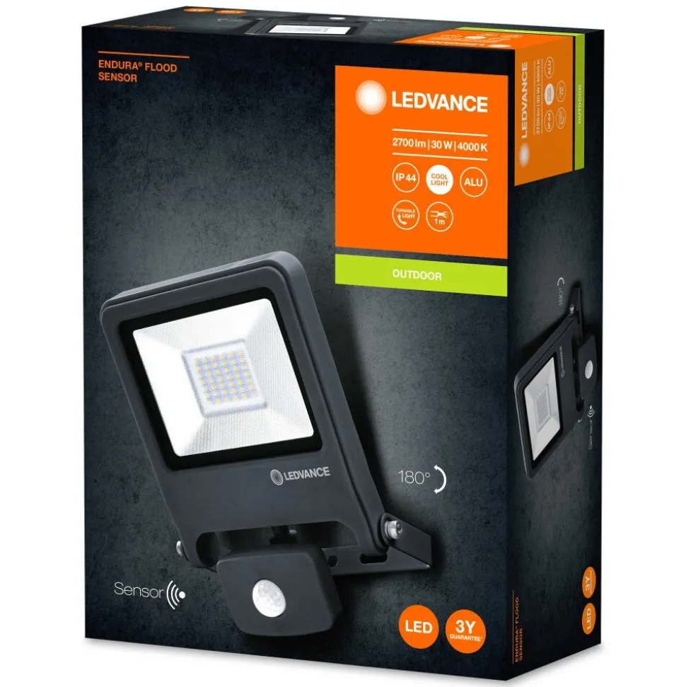 Spot De Jardin Ledvance Endura® Gris, 1 Lumiere, Detecteur De Mouvement