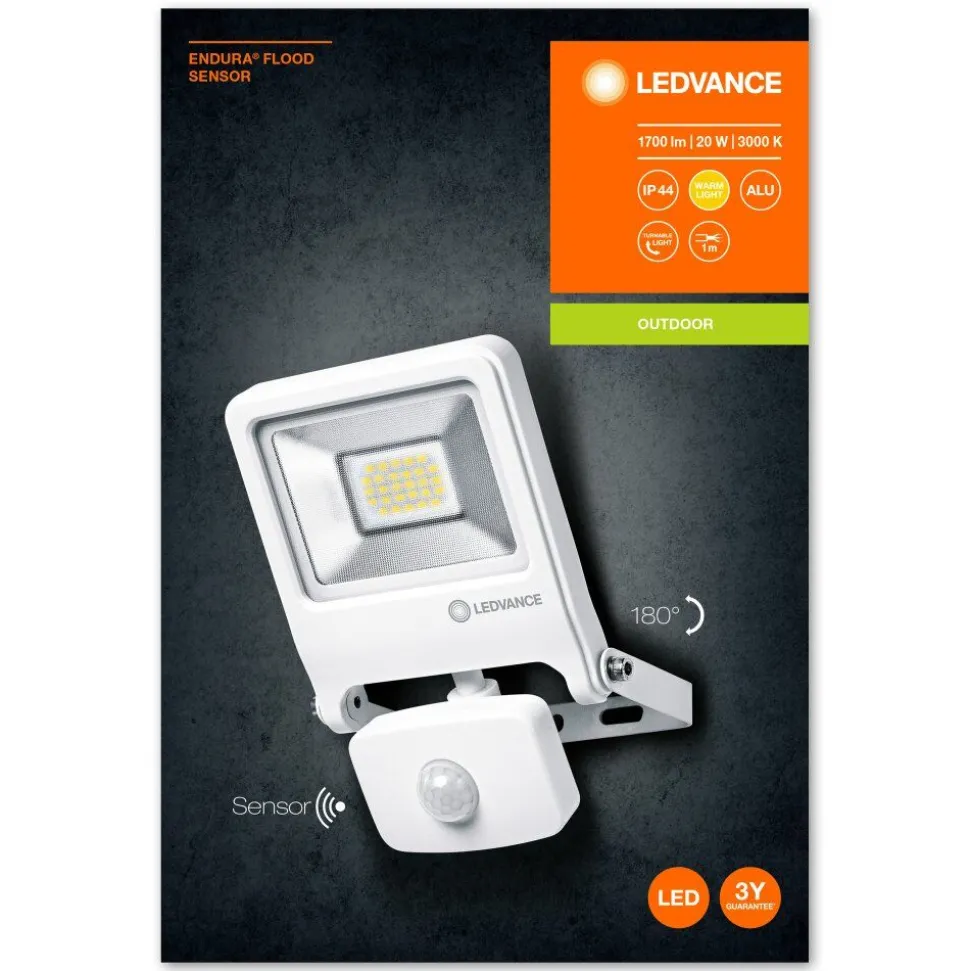 Spot De Jardin Ledvance Endura® Blanc, 1 Lumiere, Detecteur De Mouvement