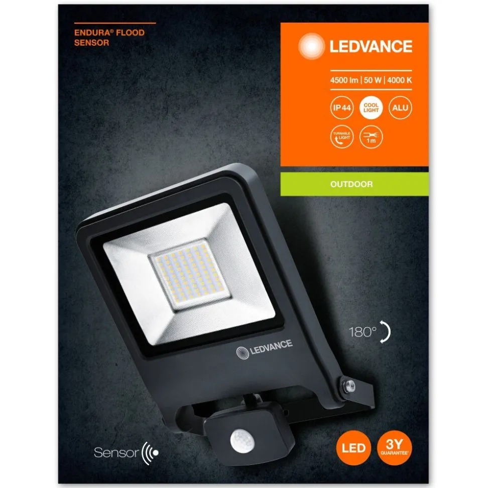Spot De Jardin Ledvance Endura® Gris, 1 Lumiere, Detecteur De Mouvement