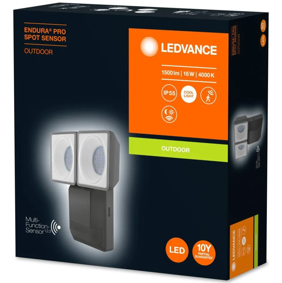 Spot De Jardin Ledvance Endura® Gris, 1 Lumiere, Detecteur De Mouvement