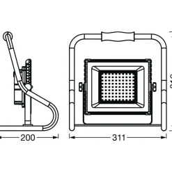 Spot De Jardin Ledvance Worklights Orange, 1 Lumiere