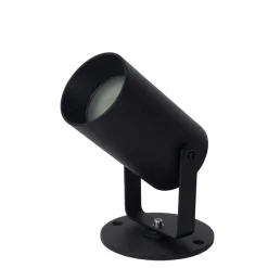 Spot De Jardin Lucide Taylor Noir, 1 Lumiere, Detecteur De Mouvement