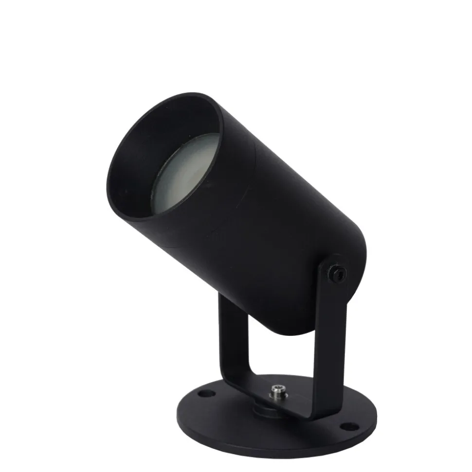 Spot De Jardin Lucide Taylor Noir, 1 Lumiere, Detecteur De Mouvement