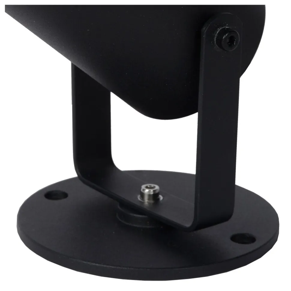 Spot De Jardin Lucide Taylor Noir, 1 Lumiere, Detecteur De Mouvement
