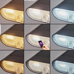 Spot De Jardinusmagama Solar Led Noir, 1 Lumiere, Detecteur De Mouvement, Changeur De Couleurs