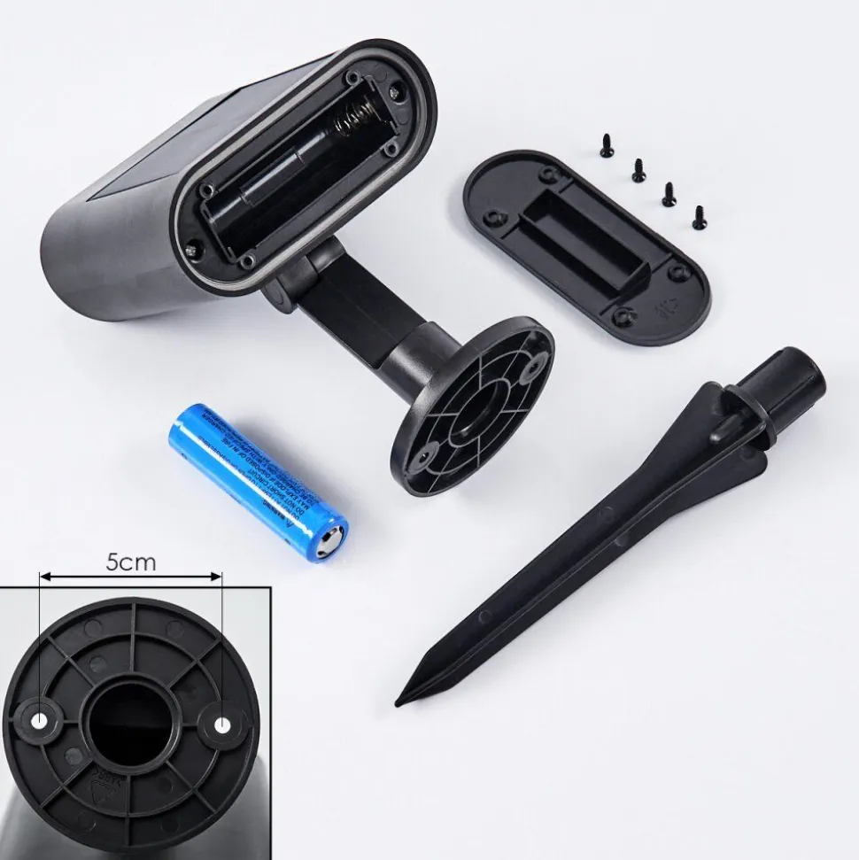 Spot De Jardinusmagama Solar Led Noir, 1 Lumiere, Detecteur De Mouvement, Changeur De Couleurs