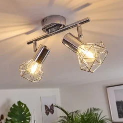 Spot De Plafond Globo Xara Chrome, 2 Lumieres