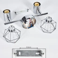 Spot De Plafond Globo Xara Chrome, 2 Lumieres