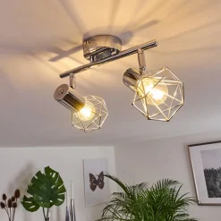 Spot De Plafond Globo Xara Chrome, 2 Lumieres