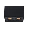 Spot De Plafond Lucide Tube Noir, 2 Lumieres