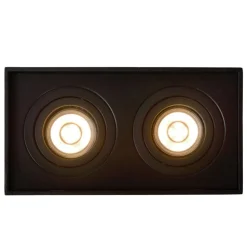 Spot De Plafond Lucide Tube Noir, 2 Lumieres
