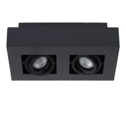 Spot De Plafond Lucide Xirax Led Noir, 2 Lumieres