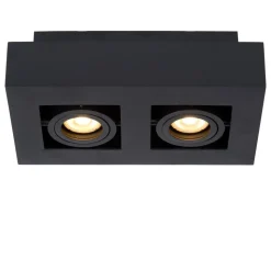 Spot De Plafond Lucide Xirax Led Noir, 2 Lumieres