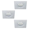 Spot Encastrable Eglo Areitio Led Aluminium, 3 Lumieres