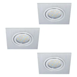Spot Encastrable Eglo Areitio Led Aluminium, 3 Lumieres