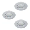 Spot Encastrable Eglo Areitio Led Aluminium, 3 Lumieres
