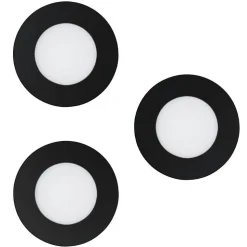 Spot Encastrable Eglo Fueva-Z Led Noir, 3 Lumieres