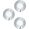 Spot Encastrable Eglo Fueva Led Chrome, 3 Lumieres