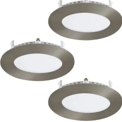 Spot Encastrable Eglo Fueva Led Nickel Mat, 3 Lumieres