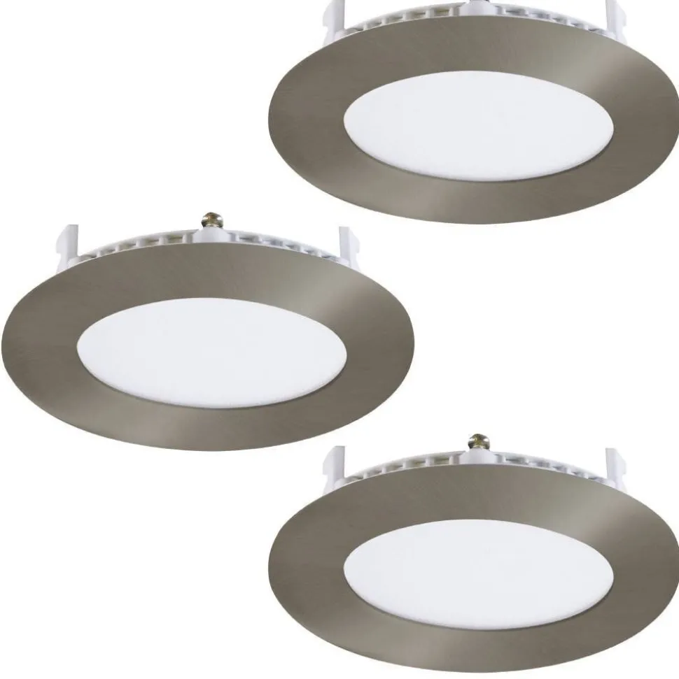 Spot Encastrable Eglo Fueva Led Nickel Mat, 3 Lumieres